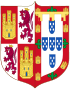 Arms of Isabella of Portugal, Queen Consort of Castile.svg