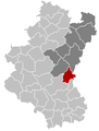 Situation de la commune dans l’arrondissement de Bastogne et la province de Luxembourg