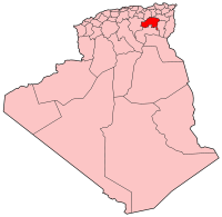 Localisation de la Wilaya de Batna