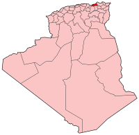 Localisation de la Wilaya de Jijel
