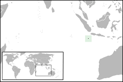 Localisation de l'île Christmas  (en vert) dans la région