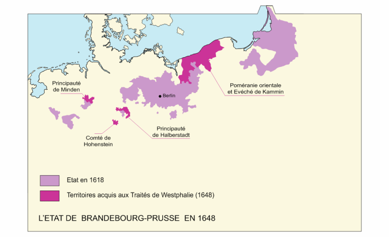 L'État de Brandebourg-Prusse en 1648