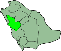 Carte de l'Arabie saoudite mettant en évidence la province d'Al Madinah.