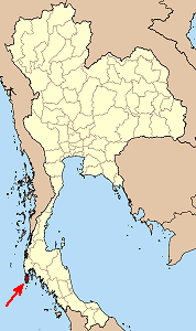 Province de Phuket en rouge