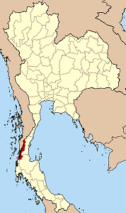 Province de Ranong en rouge