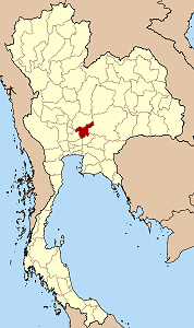 Province de Saraburi en rouge
