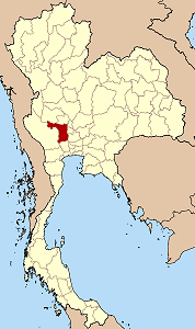 Province de Suphanburi en rouge