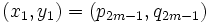 (x_1,y_1)=(p_{2m-1},q_{2m-1})\,