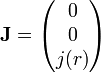 
\mathbf{J} = \begin{pmatrix}0\\0\\j(r)\end{pmatrix}
