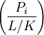 \left(\frac{P_i}{L/K}\right)