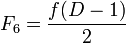 F_6 = \frac{f(D-1)}{2}\,