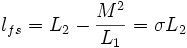  l_{fs} =L_2- \frac{M^2}{L_1} = \sigma L_2\, 