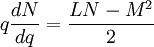 q\frac{dN}{dq} = \frac {LN-M^2}{2}