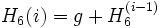 H_6{(i)} = g + H_6^{(i-1)}