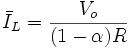 \bar I_L=\frac{V_o}{(1-\alpha)R}