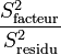 \frac {S^2_\text{facteur}} {S^2_\text{residu}}