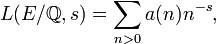 L(E/{\mathbb Q}, s)=\sum_{n>0}a(n)n^{-s},