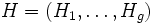 H=(H_1,\dots,H_g)
