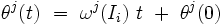  \theta^j(t) \ = \ \omega^j(I_i) \ t \ + \ \theta^j(0)