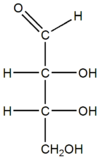 Érythrose en formule semi-développée  