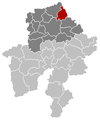 Situation de la ville au sein de l'arrondissement et de la province de Namur