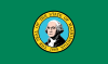 Le drapeau de l'État de Washington.