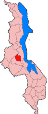 Localisation du district de Ntchisi (en rouge) à l'intérieur du Malawi