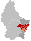Localisation de Flaxweiler au Luxembourg