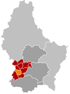 Localisation de Garnich au Luxembourg