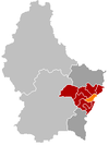 Localisation de Grevenmacher au Luxembourg