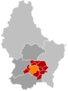 Localisation de Luxembourg au Luxembourg