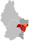Localisation de Manternach au Luxembourg