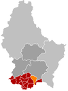 Localisation de Roeser au Luxembourg