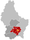 Localisation de Sandweiler au Luxembourg