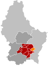 Localisation de Schuttrange au Luxembourg