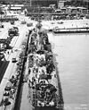 Le USS Wadleigh à quai au Mare Island Naval Shipyard en 1945.