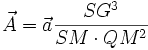 \vec A = \vec a \frac{SG^3}{SM \cdot QM^2}