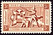 timbre américain représentant Fort Ticonderoga