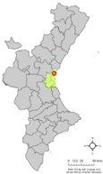Localisation d'Emperador province de Valence en Espagne et dans la Communauté valencienne