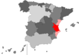 Localisation de la province de Valence en Espagne et dans la Communauté valencienne