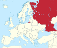 Localisation de l'Oblast de Mourmansk en Europe