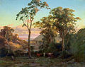 Abraham Louis Buvelot - Near bacchusmarsh, sunset on the werribe - 1876.jpg