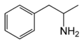 Structure 2D de l'amphétamine