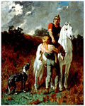 Evariste Luminais, 1906, Gaulois revenant de la chasse, huile sur toile,60,5 x 50 cm,Musée des Beaux-Arts de Rennes.jpg
