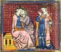 Hommage à Arthur, enluminure XIVème siècle