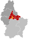 Localisation de Ettelbruck dans le Luxembourg