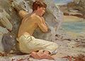 Tuke, Henry Scott (1858–1929) - Youth in white trousers.jpg
