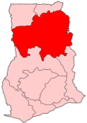 Localisation de la Région du Nord au Ghana