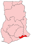 Localisation de la Région du Grand Accra au Ghana