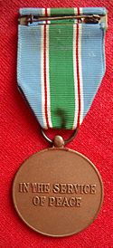 Médaille de la FINUL (verso)